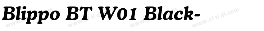 Blippo BT W01 Black字体转换